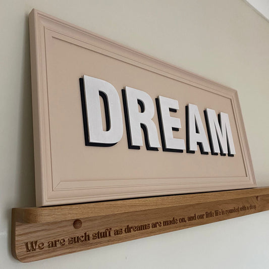 'Dream' - Medium Typographic Sign